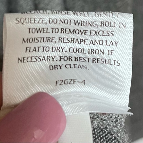 Eileen Fisher Cozy Viscose Stretch Cardigan Contrast Trim Gray Size Large Open - Picture 13 of 16